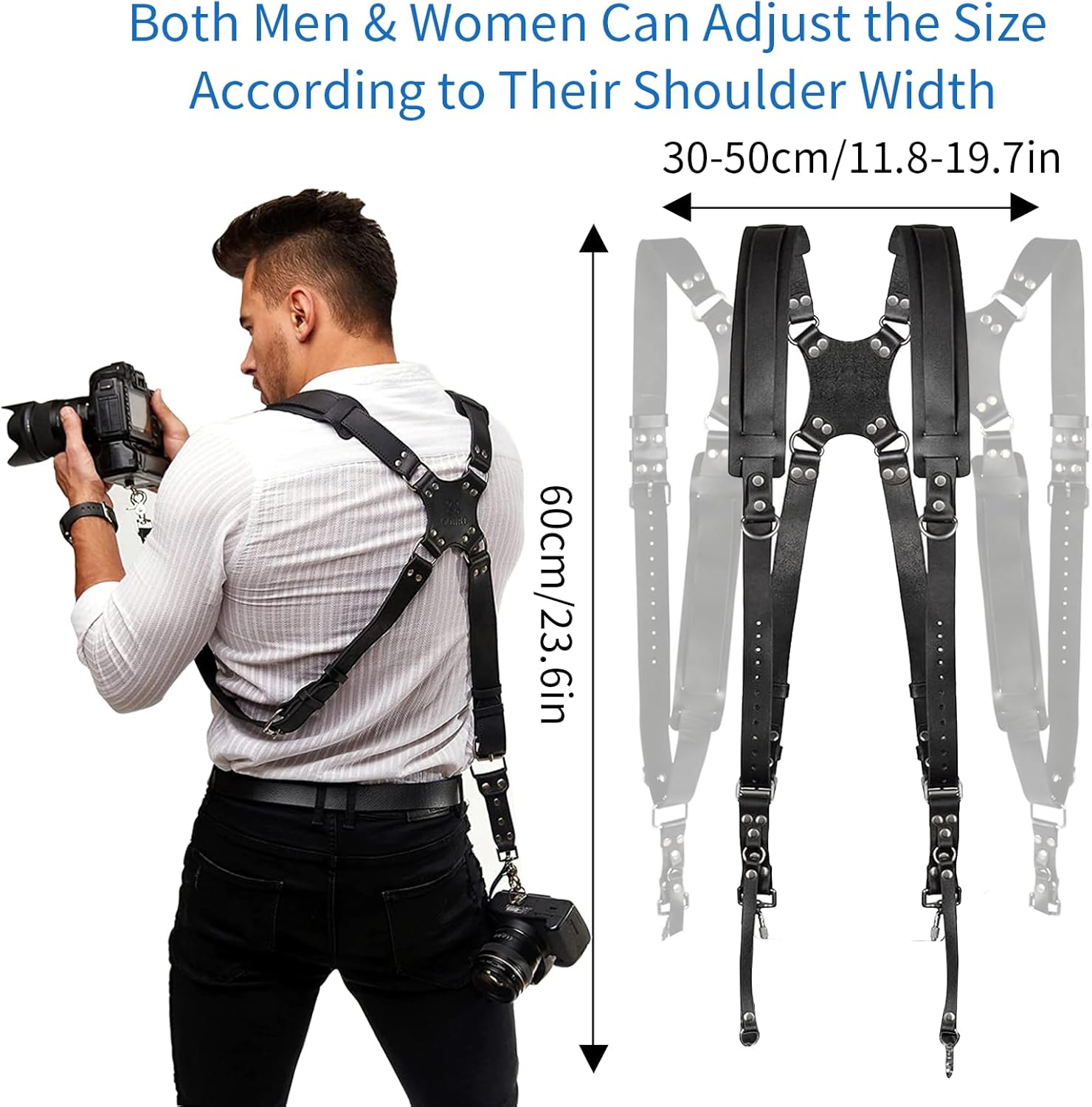 Jerliflyer Camera Harness, Dual Camera Harness, Camera Straps for Photographers for DSLR/SLR