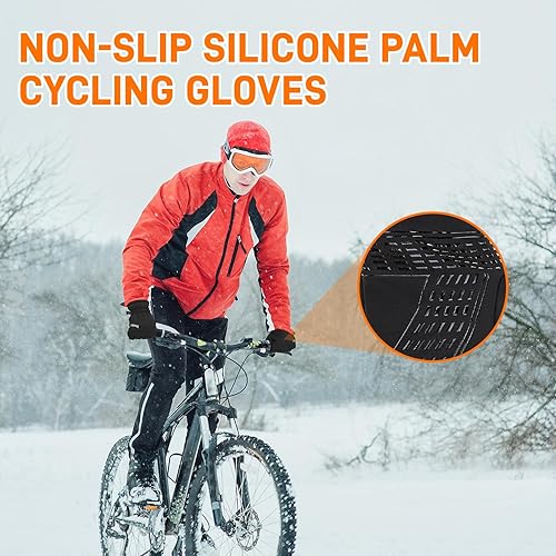 Miniatura 7 de ihuan Guantes de invierno para hombres y mujeres, impermeables, cálidos, guantes de nieve para clima frío, material térmico para esquí, snowboard,