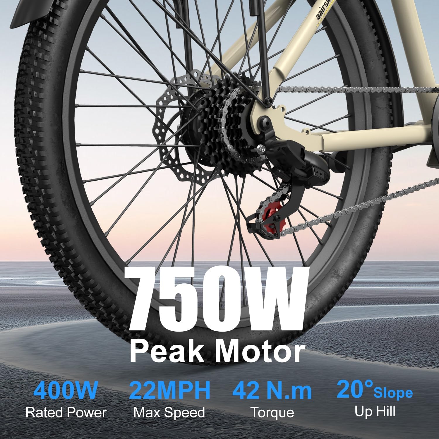 Aairsk SU7 Electric Bike 750W Peak Motor