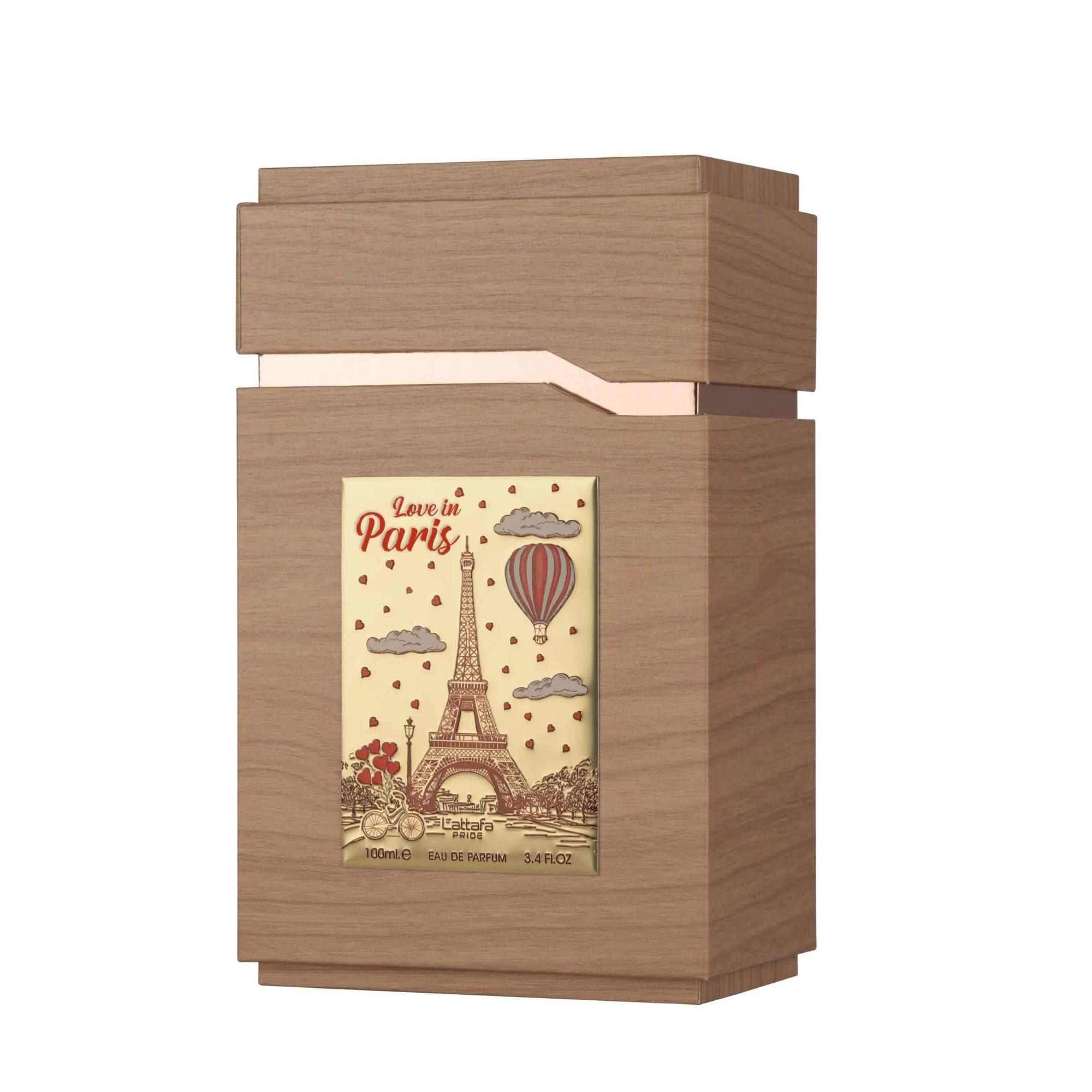 Lattafa Love in Paris - Profumo unisex, 100 ml, dolce, caldo, fruttato e cremoso