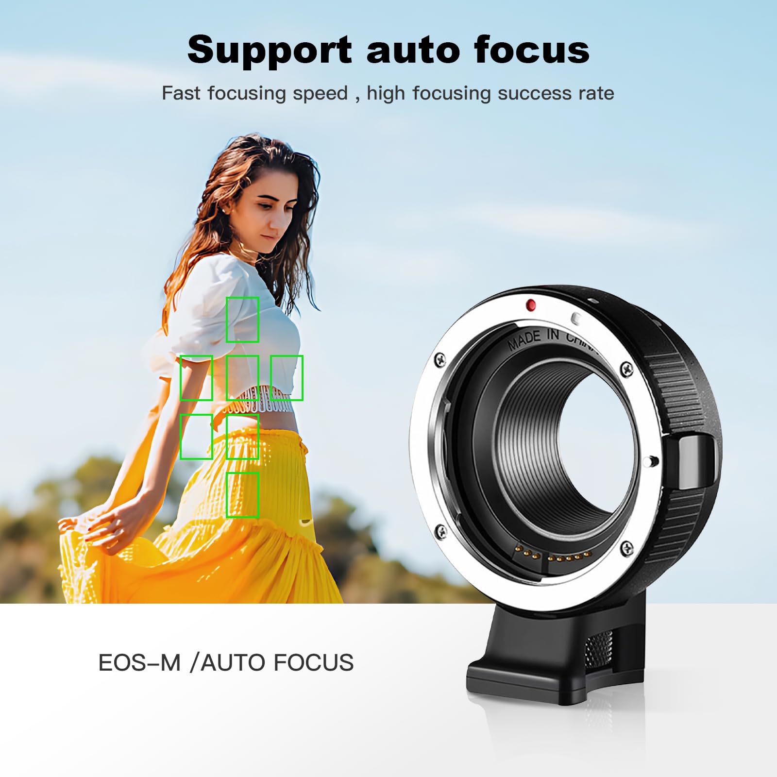 VILTROX EF-EOS M Adaptador Lente Autofoco Electrónico EF-M Adaptador AF 0.71x Speed-Booster para Canon EOS EF/EF-S Lente a Canon M Mount EOS M2 M3 M5 M6 M50 M50II M100 M2 M3 M10 II