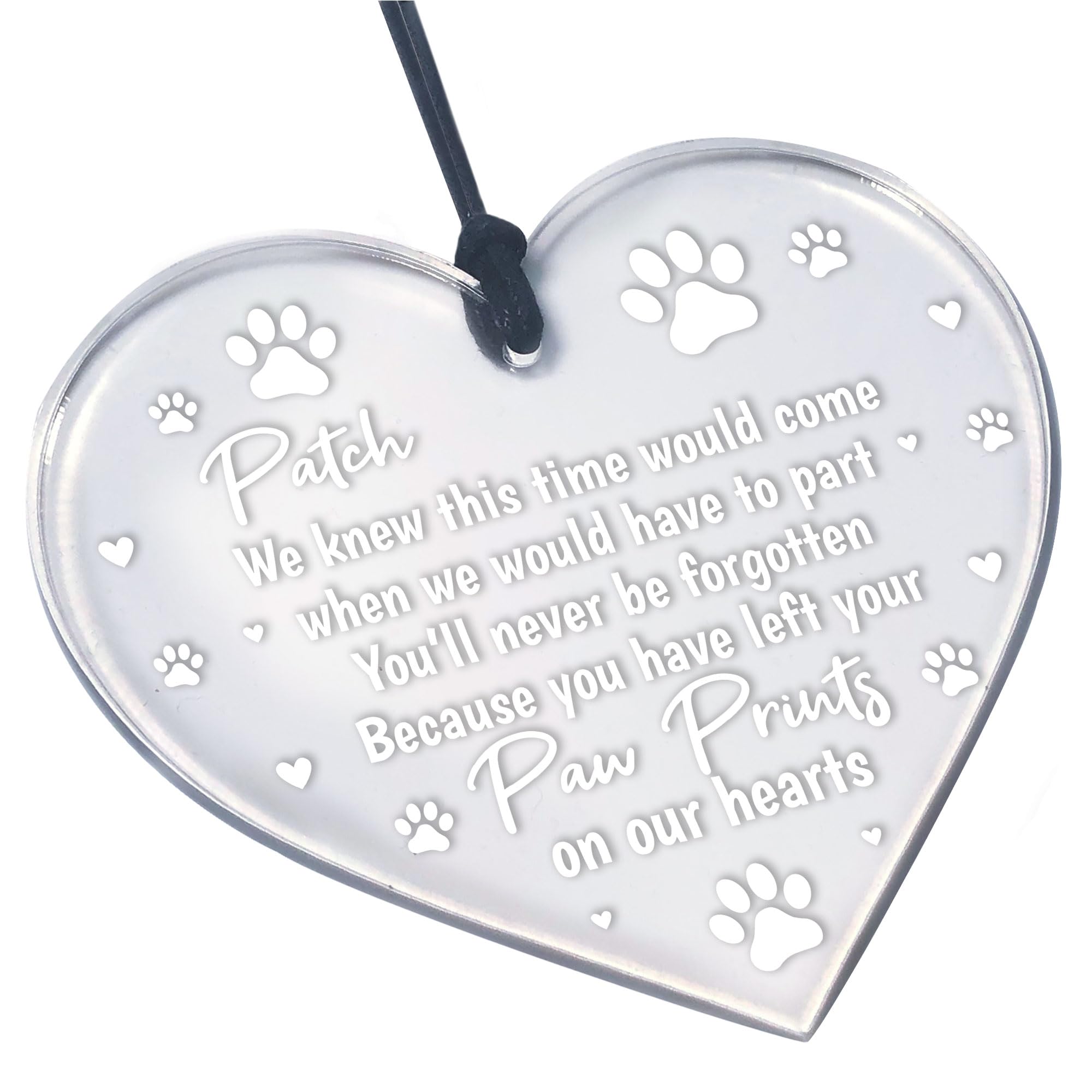 Red Ocean Remembrance Pet Bauble Personalised Christmas Tree Decoration Memorial Gift For Dog Puppy Cat Keepsake