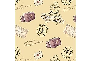 Harry Potter Wizarding World Soft Wash Train Yellow Fabric by the Yard