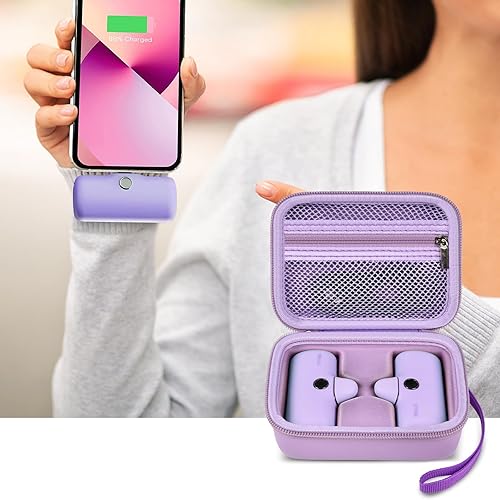 Vista 55 de casmilee Cargador portátil Power Bank Case para 2 piezas Swyop/para Feob/para Charmast/para JEJILL/para LanLuk/para VEGER/para iWALK/para Rosado