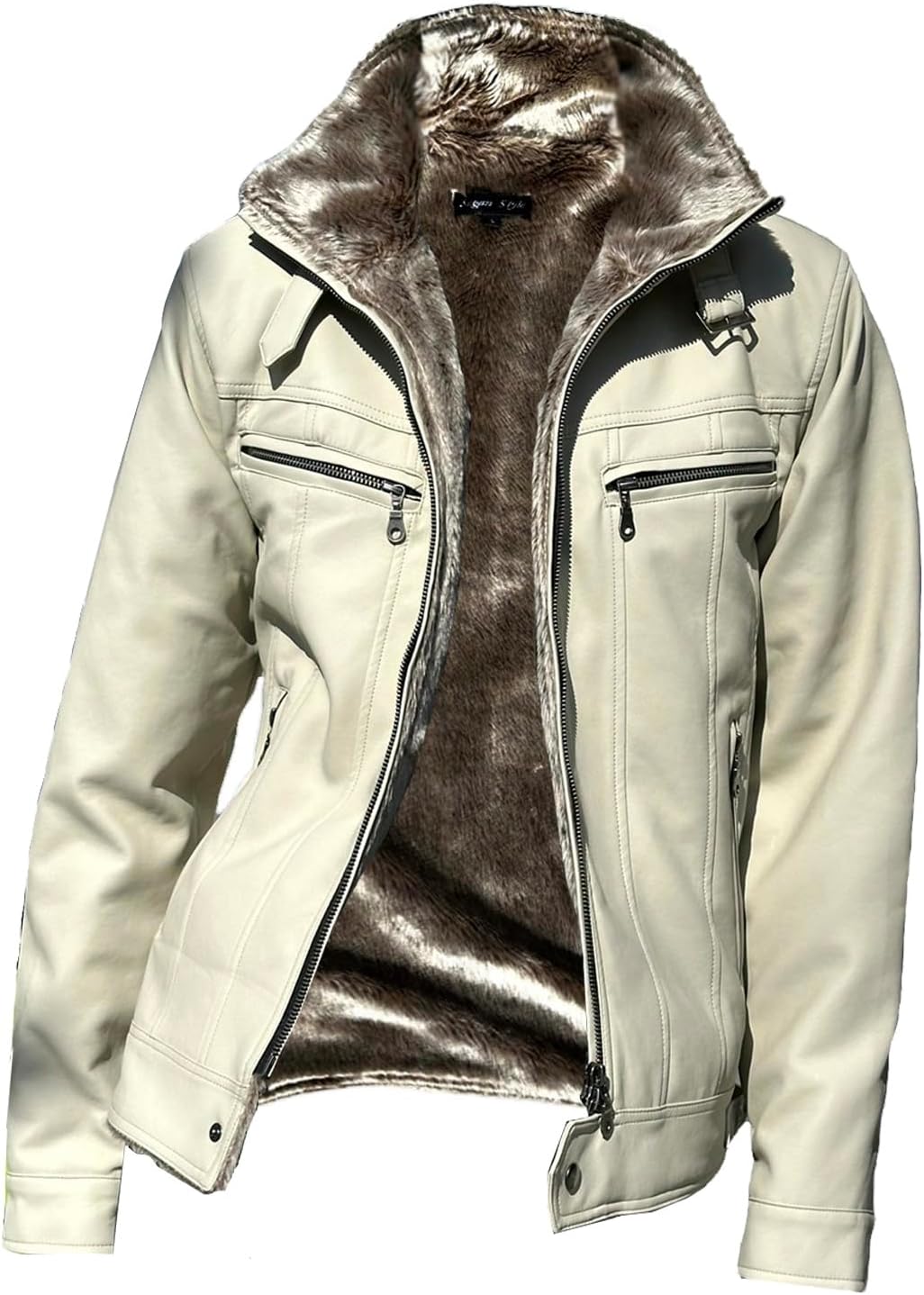 Amazon | [SaganStyle] メンズ ライダースジャケット シングル