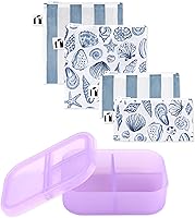 Vista 12 de Bumkins - Bolsas de silicona para bocadillos y sándwiches - Para almacenamiento, preparación de alimentos, bolsa de almuerzo - Reutilizable