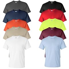 Gildan Mens T-Shirt Adult Ultra Cotton 6 Oz Tee with Pocket Multipack 1I3I6I10 Set of 10 2XL Multicolor
