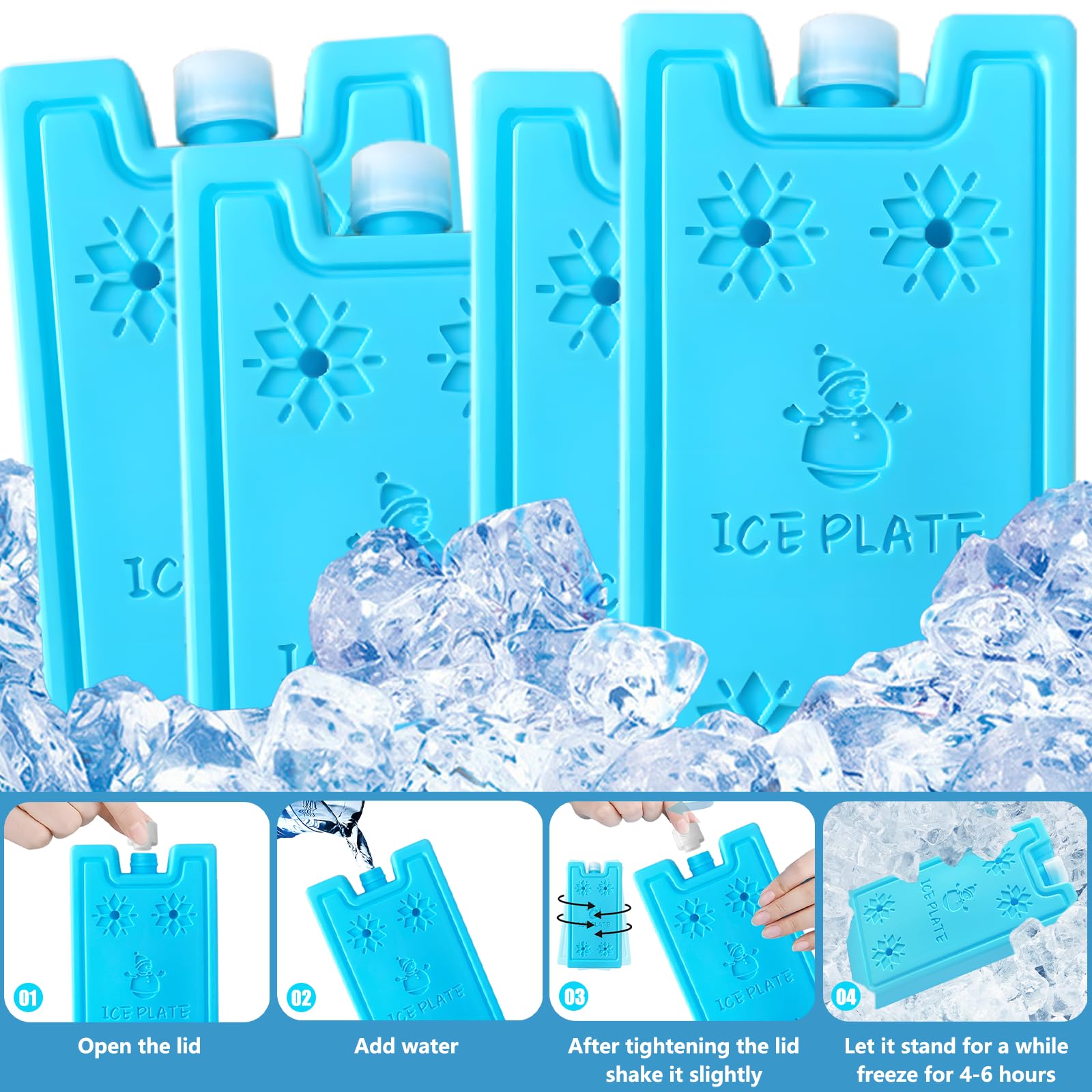 Lot de blocs réfrigérants pour sac isotherme ou glacière - Équipement Lot de blocs réfrigérants pour sac isotherme ou glacière - Équipement