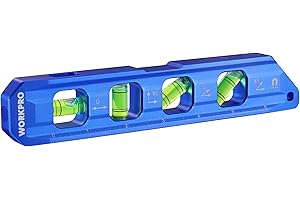 8-Inch WORKPRO Aluminum Torpedo Level with High-Visibility Blue Powder-Coated Finish