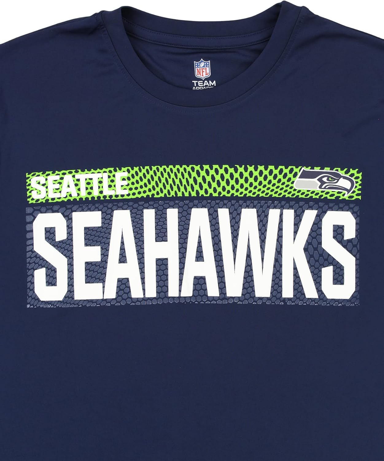 New Era NFL Men's Grids Dri-Tek Cool Heathered Grey Long Sleeve T-Shirt, Adult Football Tagless T-Shirt