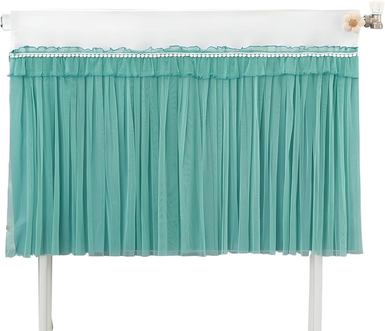 Heater Radiator Dust Cover Radiator Sheer Covers Heater Dust Cover for Radiator Washable Cover for Space Heater Protective Heater Cover 78" L x 4" W x 27" H Green