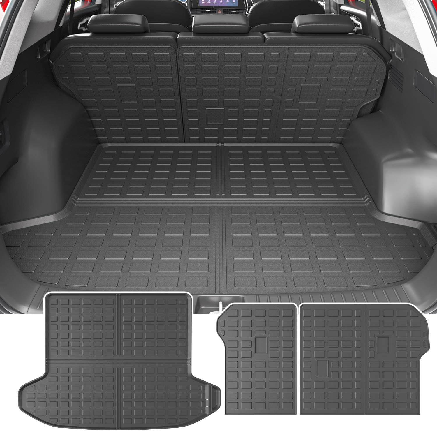 powoq Fuel&Hybrid Cargo Mat Compatible with 2023-2025 Kia Sportage Cargo Liner Trunk Mat TPE Backrest Trunk Liner Replacement for 2023 2024 2025 Kia Sportage Accessories