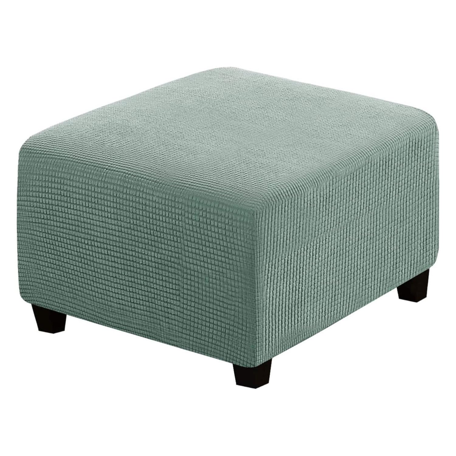 YYDSWTW Footstool Stool Cover Seat Cover Stool Covers Square Foot Rests for Living Room Footstools and Pouffes Stool Cover Footstool Cover 89-112cm grey-green