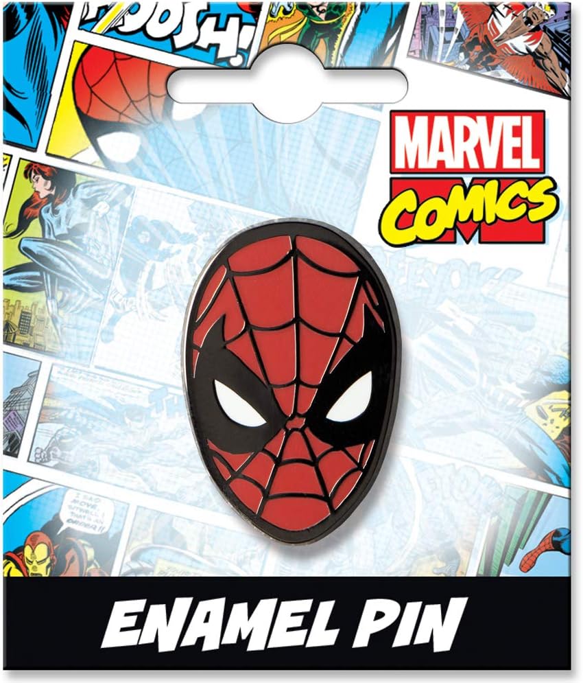 Ata-Boy Spiderman Pins, Spider Man Head Enamel pins for backpacks - Marvel Comics Gifts & Merchandise