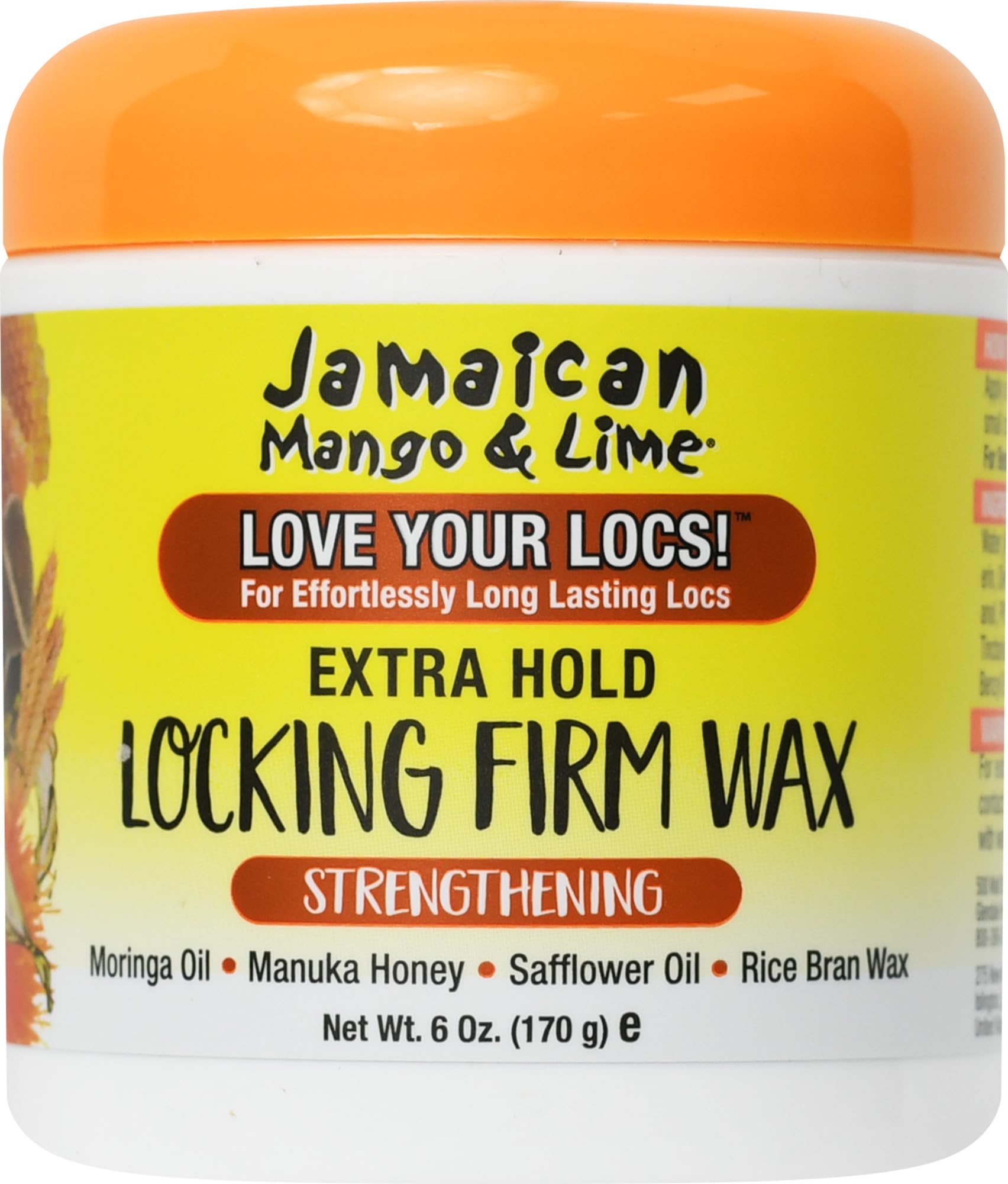 Locking Firm Wax 155g - EXTRA-FIRM HOLD. NO Mineral Oil, NO Sulphates, No Parabens. Excellent for coarse and grey hair. Locks in moisture and aids strengthening hair