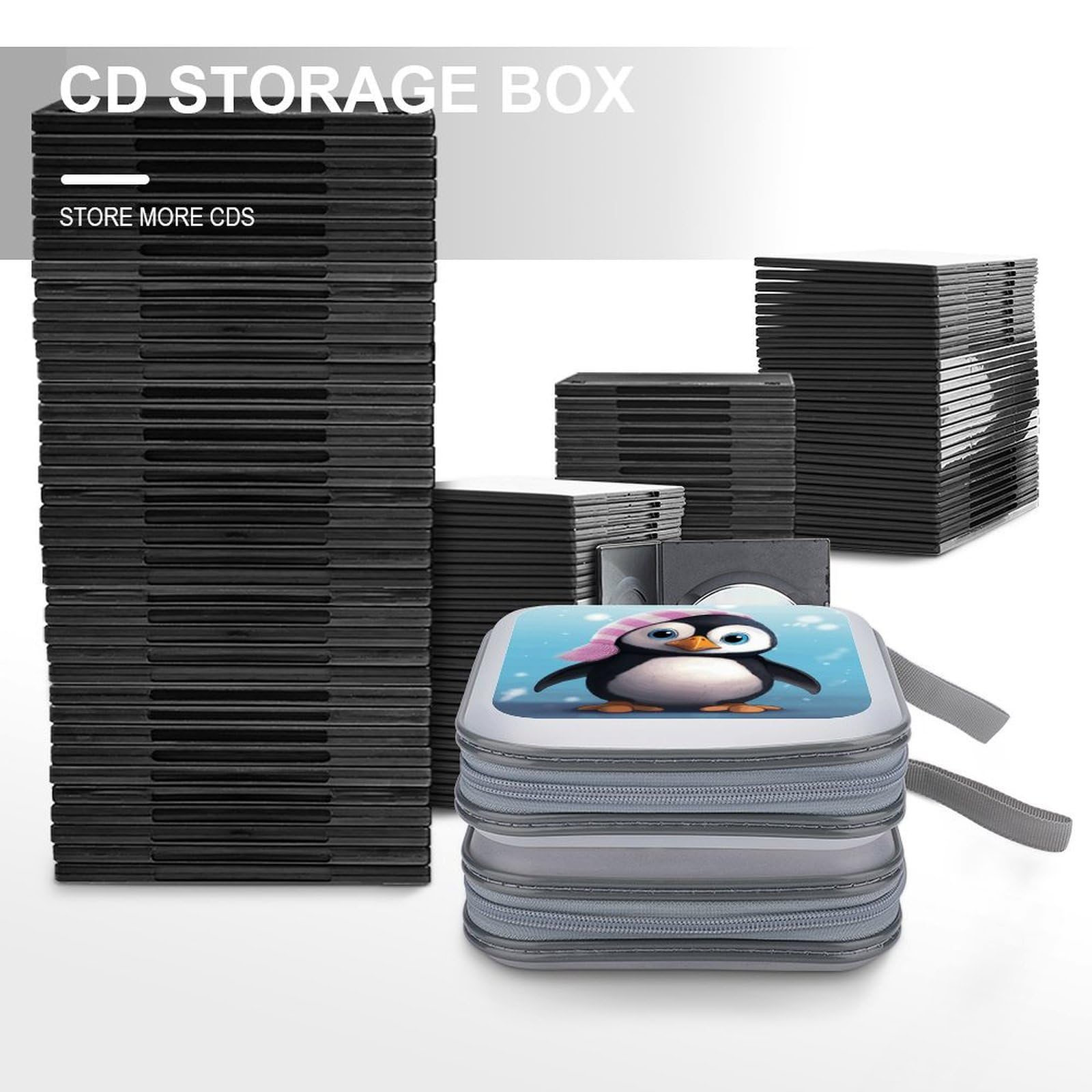 Amazon.com: LQPMNK CD Storage Box, CD Collection Bag Print Travel
