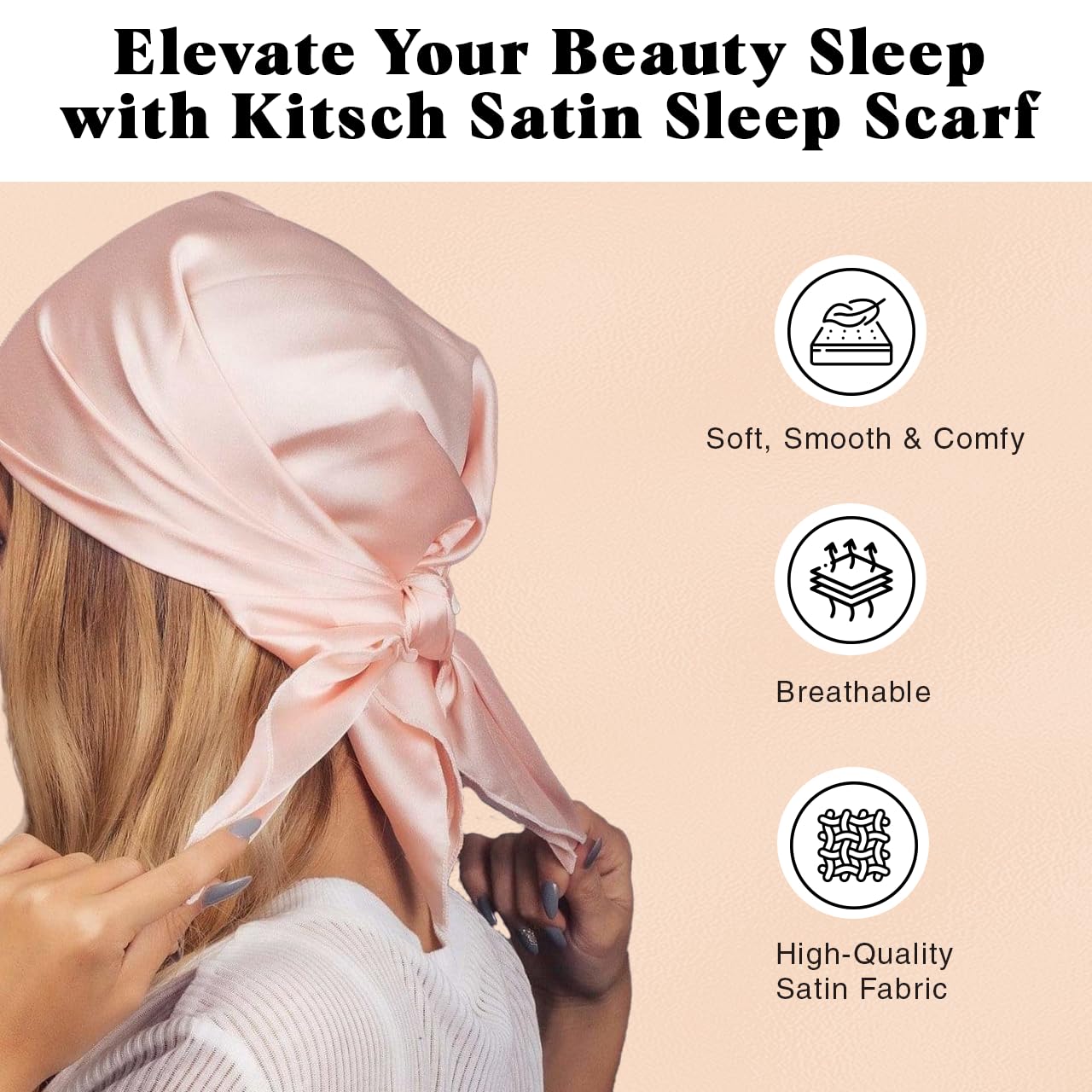 Sleep Cap Kitsch Satin Sleep Scarf Kitsch Sleep With Silk Scarf