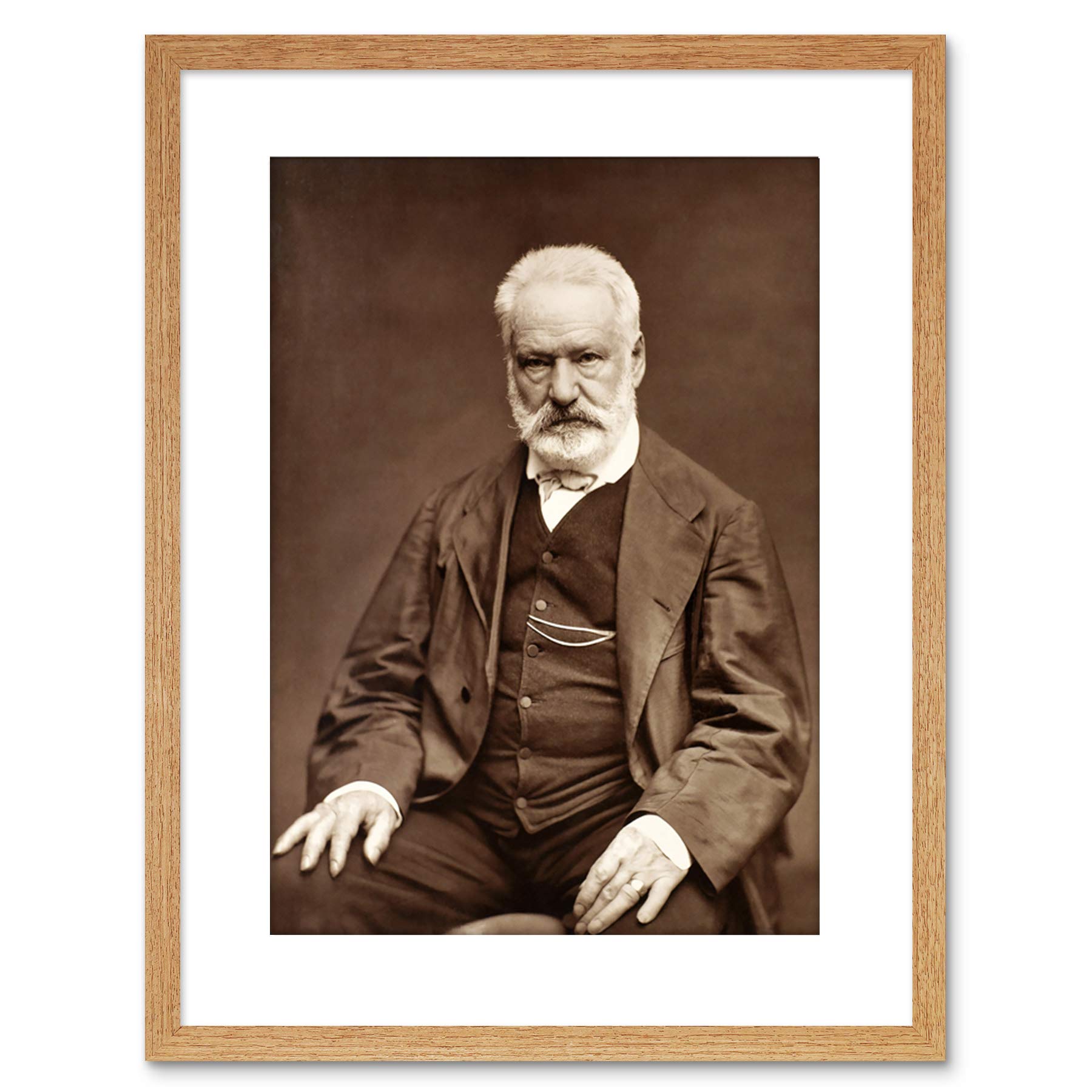Wee Blue Coo VINTAGE PHOTO VICTOR HUGO PORTRAIT FRAMED ART PRINT POSTER F97X12312