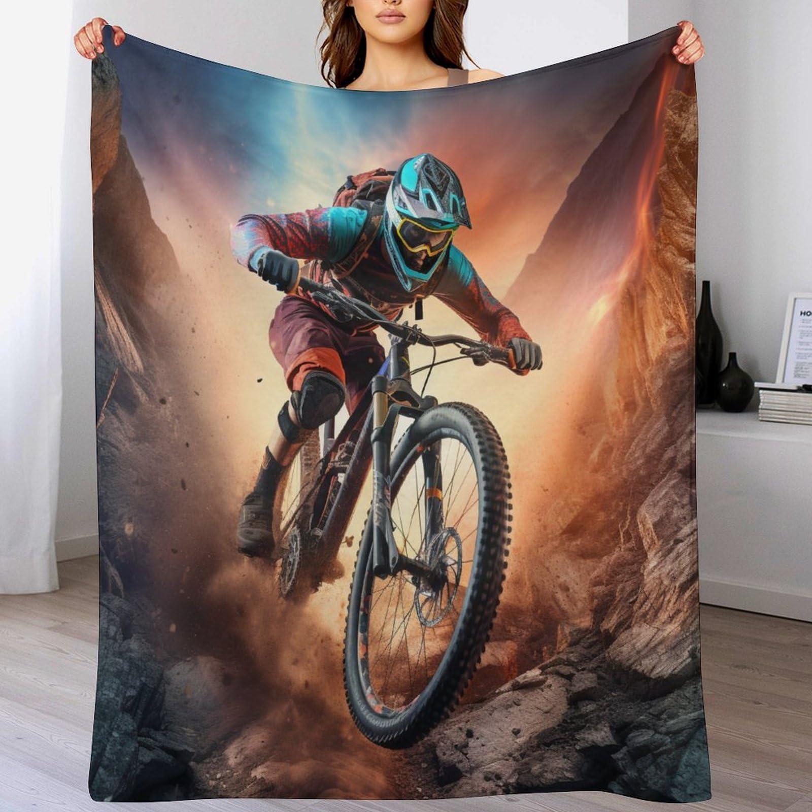 Couverture adulte flannel moelleuse respirante pour lit ou canapé 180x200cm