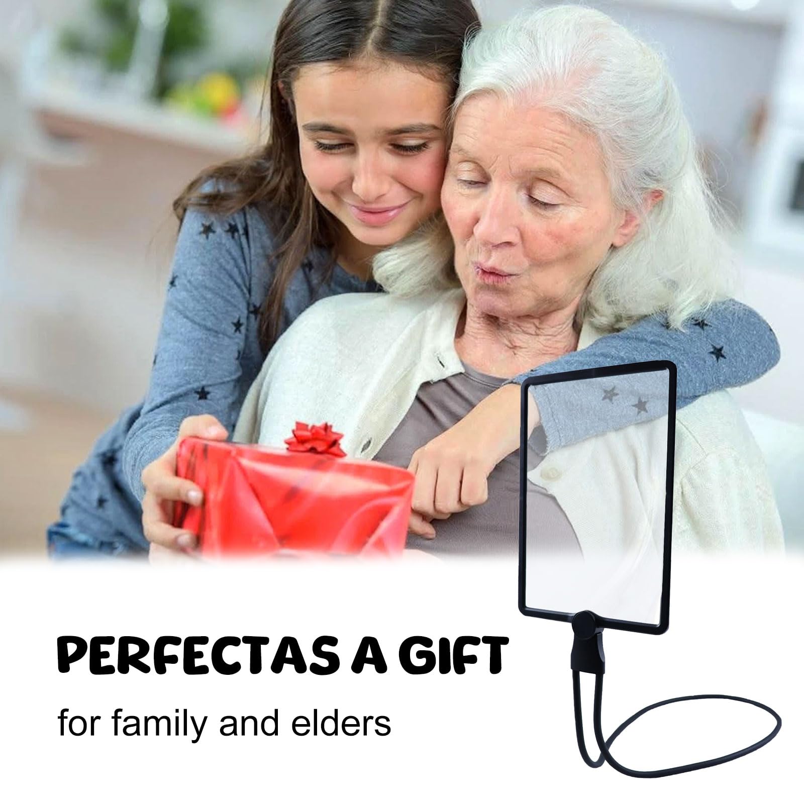 Lente D'Ingrandimento 5X Con 50 LED OBOVO | Lente A Mani Libere Per Lettura E Cucito | Doppia Alimentazione USB/Batterie - Foto 5