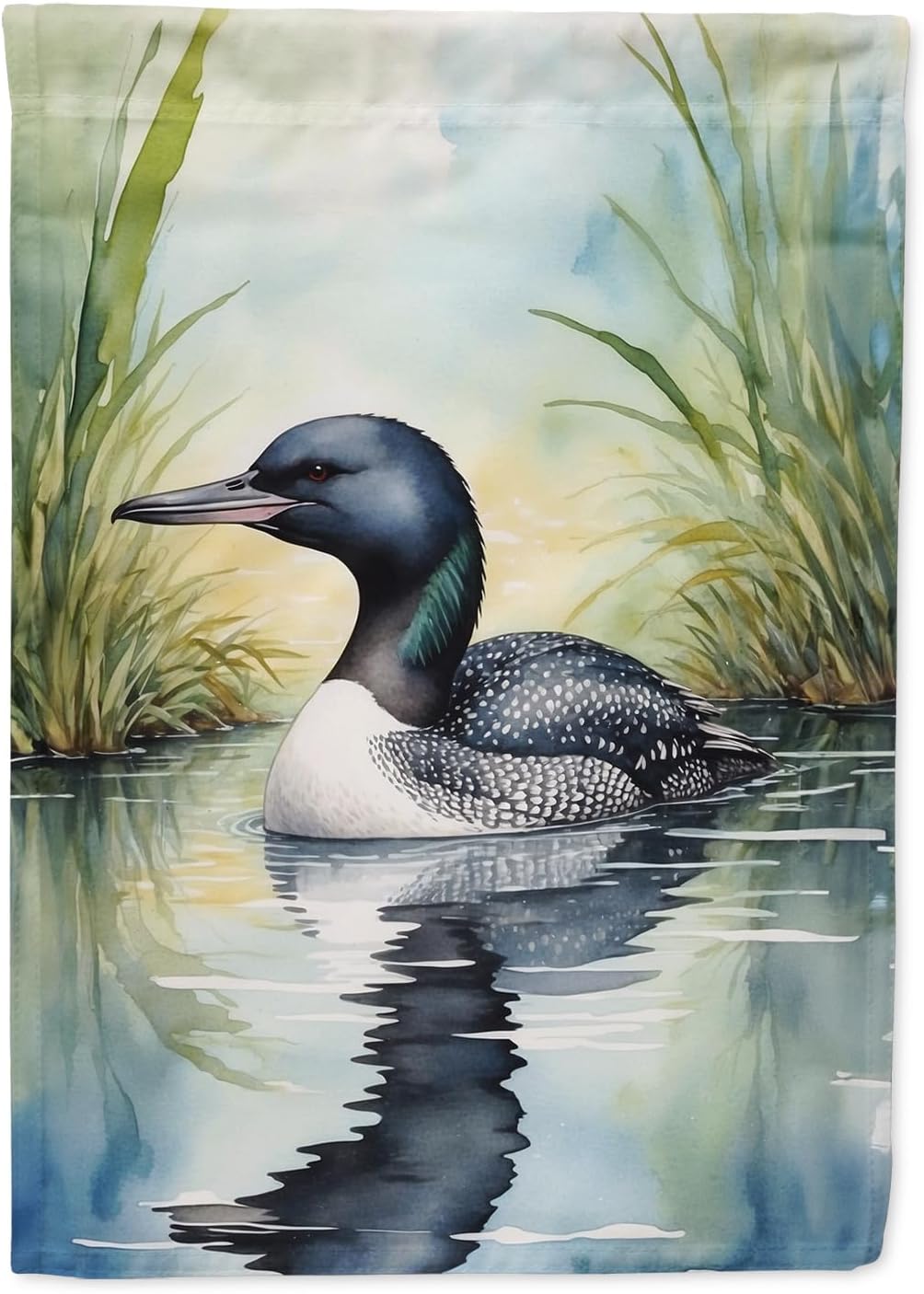 Caroline's Treasures Minnesota Common Loon House Flag Large Porch Sleeve Pole Decorative Outside Yard Banner Artwork Wall Hanging, Polyester, House Size, Multicolor