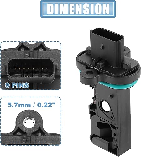 Miniatura 3 de X AUTOHAUX 0280218433 Sensor de flujo de aire de masa de coche Medidor MAF Sensor de flujo de aire Reemplazo para Vauxhall para Astra J para