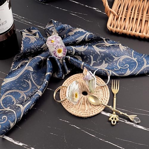 Miniatura 4 de Voyyphixa 6 servilleteros dorados para fijar a moldes geométricos esféricos de resina de metal, accesorios para moldes de resina epoxi de cristales