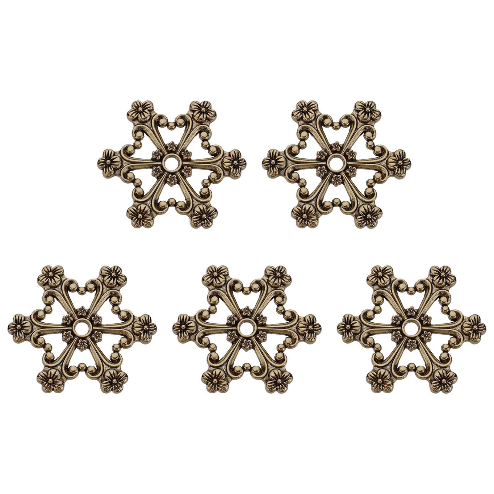 Limtula 5Pcs Antique Thread Winders Metal Embroidery Bobbins Embroidery Organiser Metal Sewing Winder Storage
