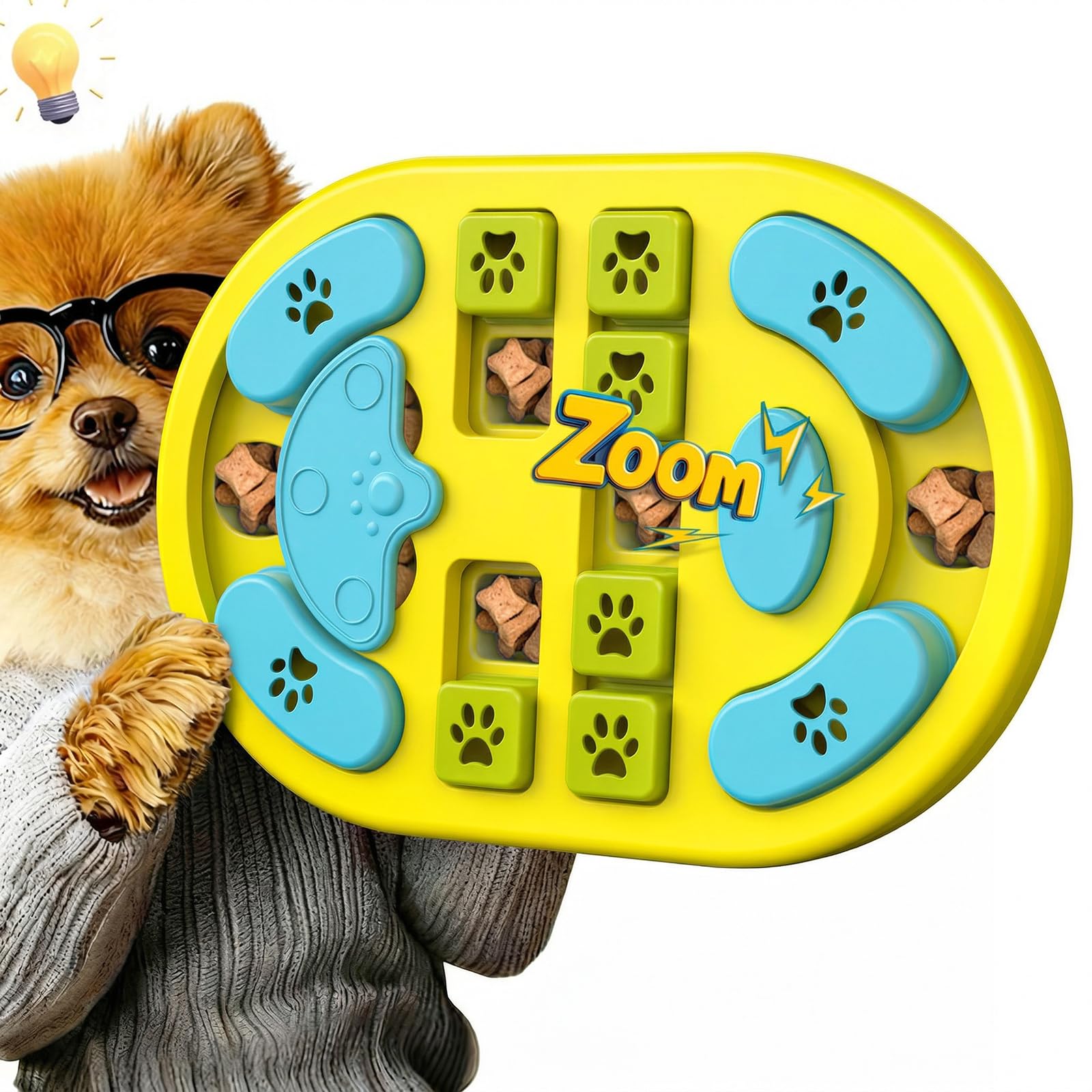 Dog Puzzle Toys, Squeaker Interactive Dog Toys, IQ Stimulation & Anxiety Relief,Birthday,Slow food for Puzzle to Extended Eating Time,Washable Dog Treat Toy,Dog Toys for Puppy,Dog Gifts,Green & Blue