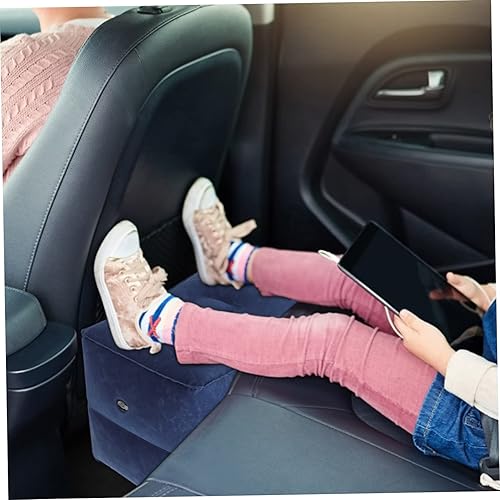 Miniatura 7 de CHILDWEET Juego de almohadas inflables para reposapiés para niños, altura ajustable, almohada de descanso de pies con asas dobles para viajes en