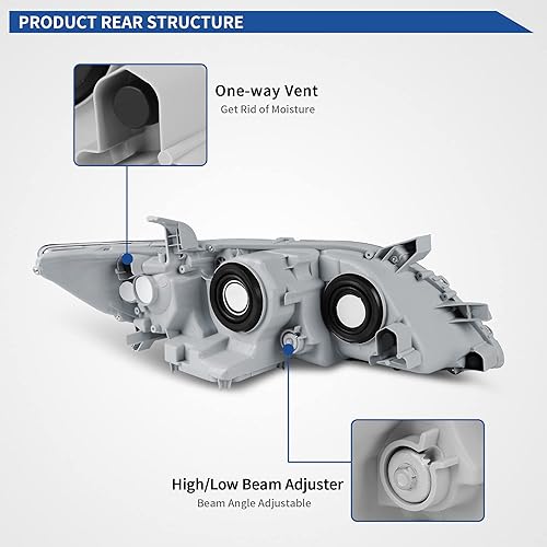 Miniatura 253 de oEdRo Faros delanteros compatibles con Ford F150 / 06-08 Lincoln Mark LT Pickup 2004, 2005, 2006, 2007, 2008, Ford F150 / 06-08 Lincoln Mark LT OE
