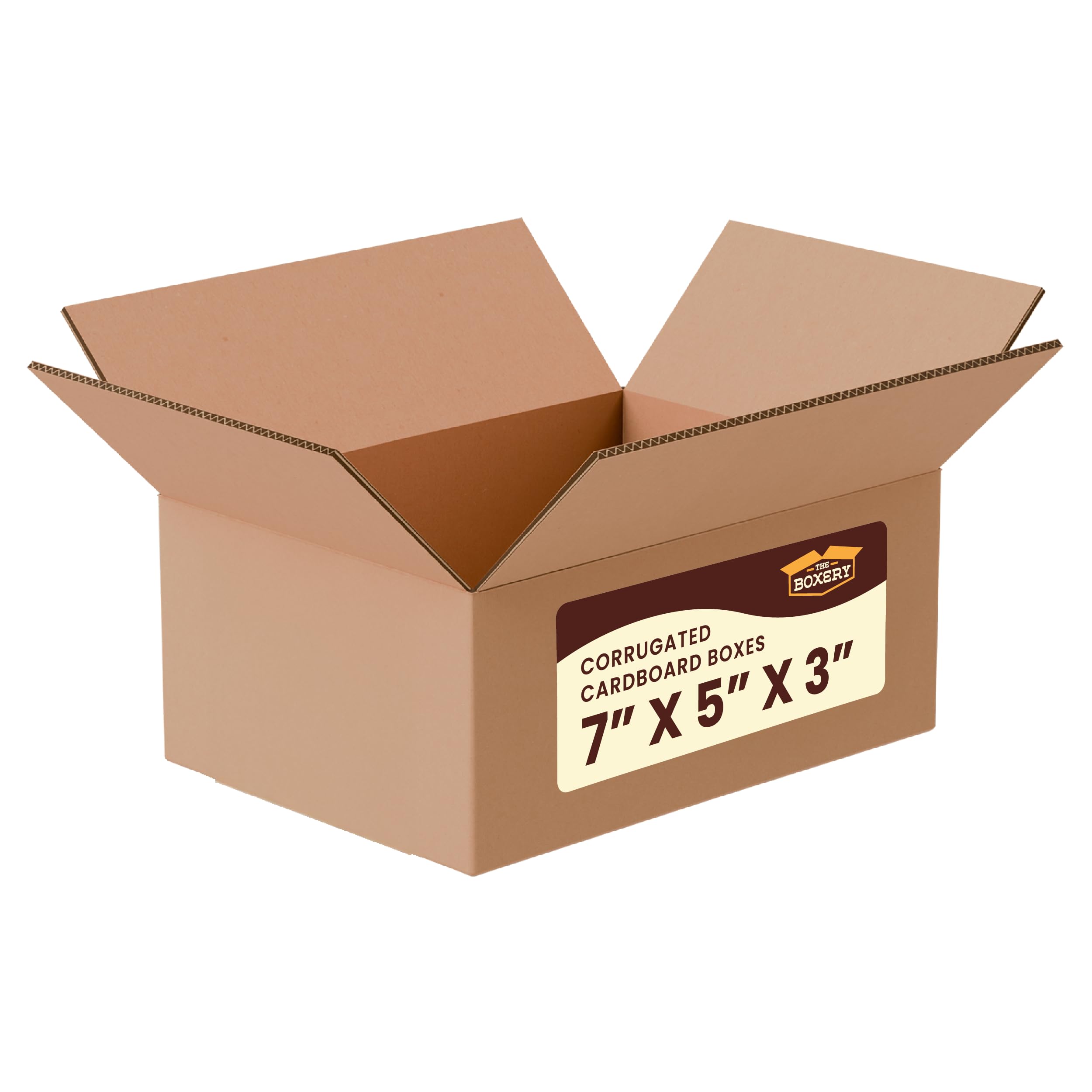 The Boxery 7"x5"x3" Corrugated Cardboard Boxes 25-Pack