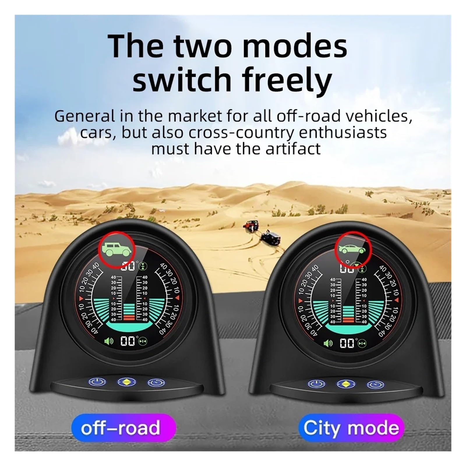 Medidor De Inclinación Del Coche X94 GPS, Inclinómetro Digital, Pantalla Frontal Hacia Arriba, Alarma Segura, Clinómetro De Ángulo De Paso For Vehículo Todoterreno 4X4 para todos los vehículos