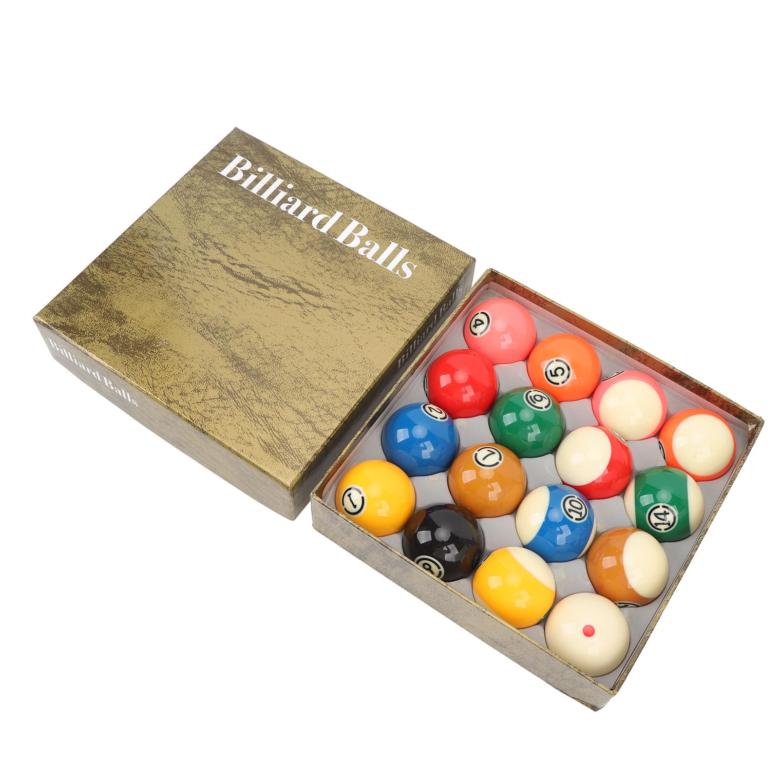 Palline da Biliardo, 16 Pezzi Palle da Biliardo in Resina 5,72cm / 2,25 Pollici Pool Billiards per Giochi di Feste in Casa