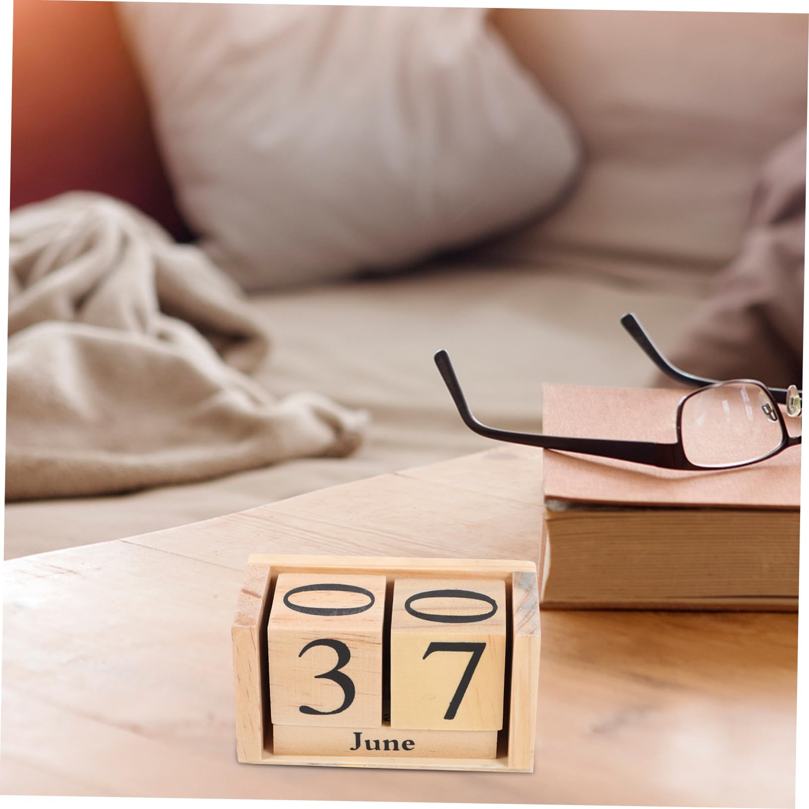 SEWACC 5St Kalender aus Holzblöcken the office büroradio holzclogs Tischdekoration Holzblock-Kalender Monat Datumsanzeige Büro Tisch Block hölzern