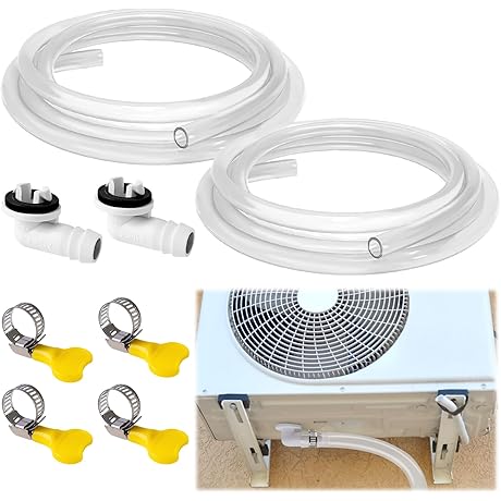 Universal Air Conditioner Drain Hose Kit - 10ft (White - 2 Pack)