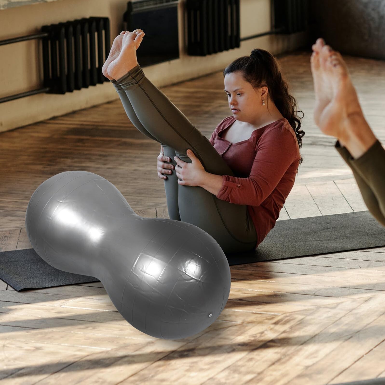 Gymnastikbälle Massagebälle aus PVC Dickere Anti Burst Yogabälle mit Pumpe Balance Trainingsbälle für Yoga Pilates Physiotherapie und Rehabilitation