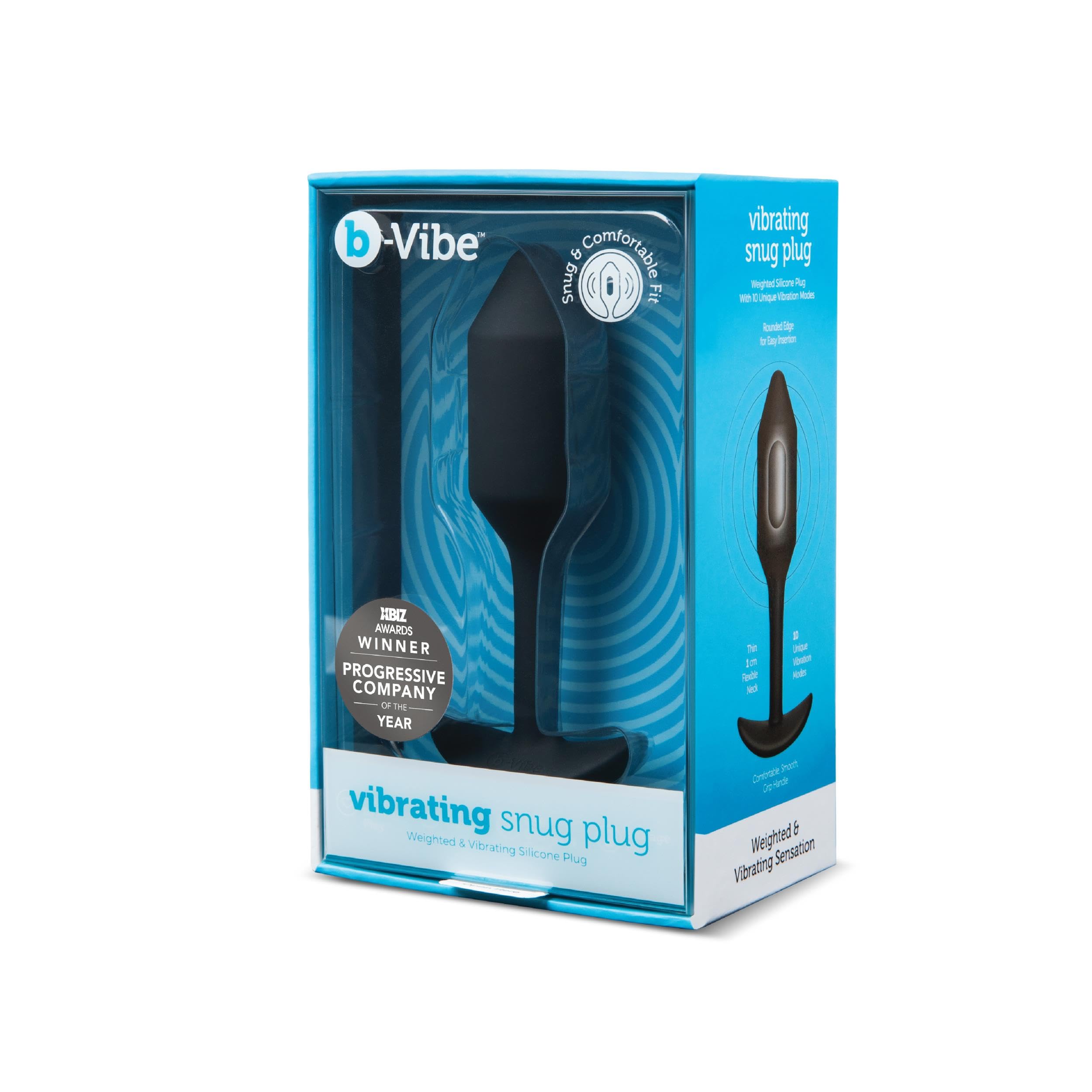 SNUG PLUG ANAL SILICONA CON VIBRACIÓN 12CM - NEGRO