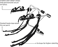 Vista 8 de Young - Portabicicletas para 2 bicicletas para montaje en maletero, hasta 70 libras de capacidad