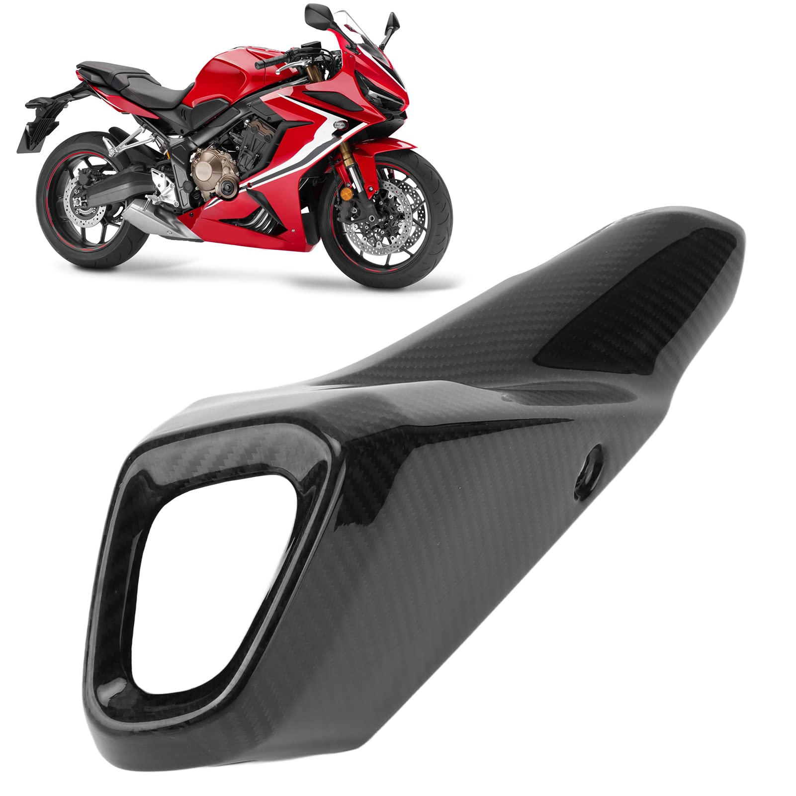 カーボンエキゾーストカバー CB650R.CBR650R 2019 Amazon | エキゾーストパイプカバー、アンチUV 3Kカーボンファイバー