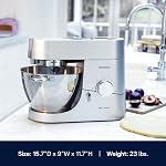 Kenwood KMC011 Kitchen Machine 750W Stainless Steel Stand Mixer with 3 Stainless Steel Bowl Tools