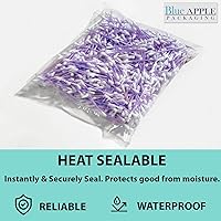 Vista 6 de Bolsas de polietileno planas transparentes de varios tamaños, 8 x 10 pulgadas y 100 bolsas de 1.25 mil, embalaje de plástico plano con parte