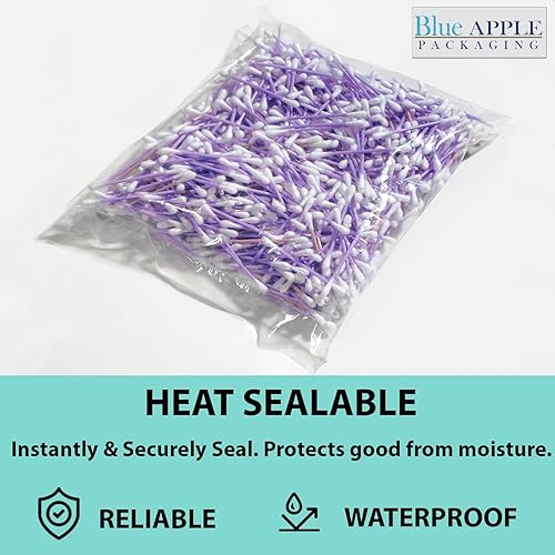 Miniatura 6 de Bolsas de polietileno planas transparentes de varios tamaños, 8 x 10 pulgadas y 100 bolsas de 1.25 mil, embalaje de plástico plano con parte