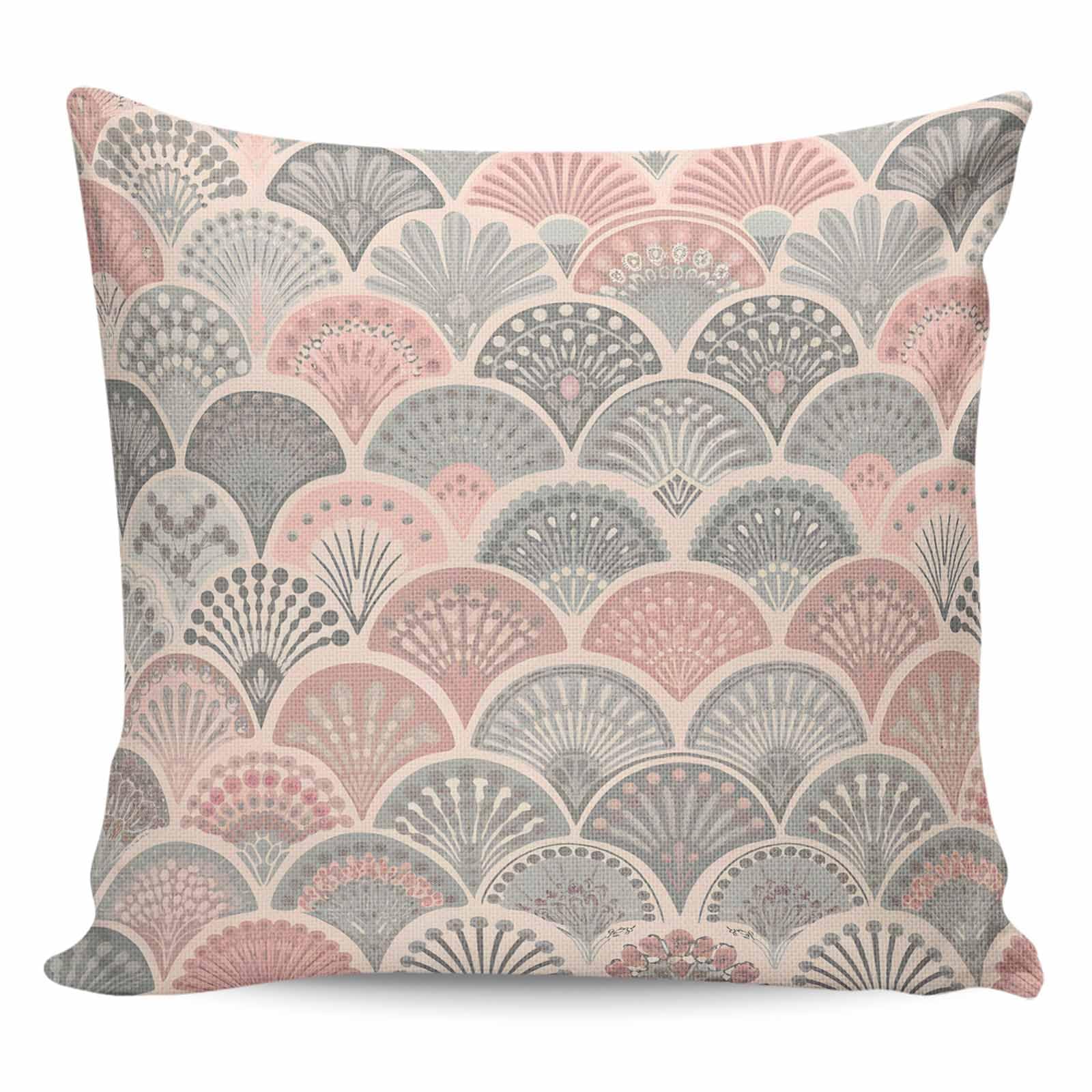 Jrskoticrtt Throw Pillow Covers 20 x 20 Inch, Vintage Ethnic Cotton Linen Pillows Cases, Colorful Abstract Geometric Motifs Art Square Cushion Covers