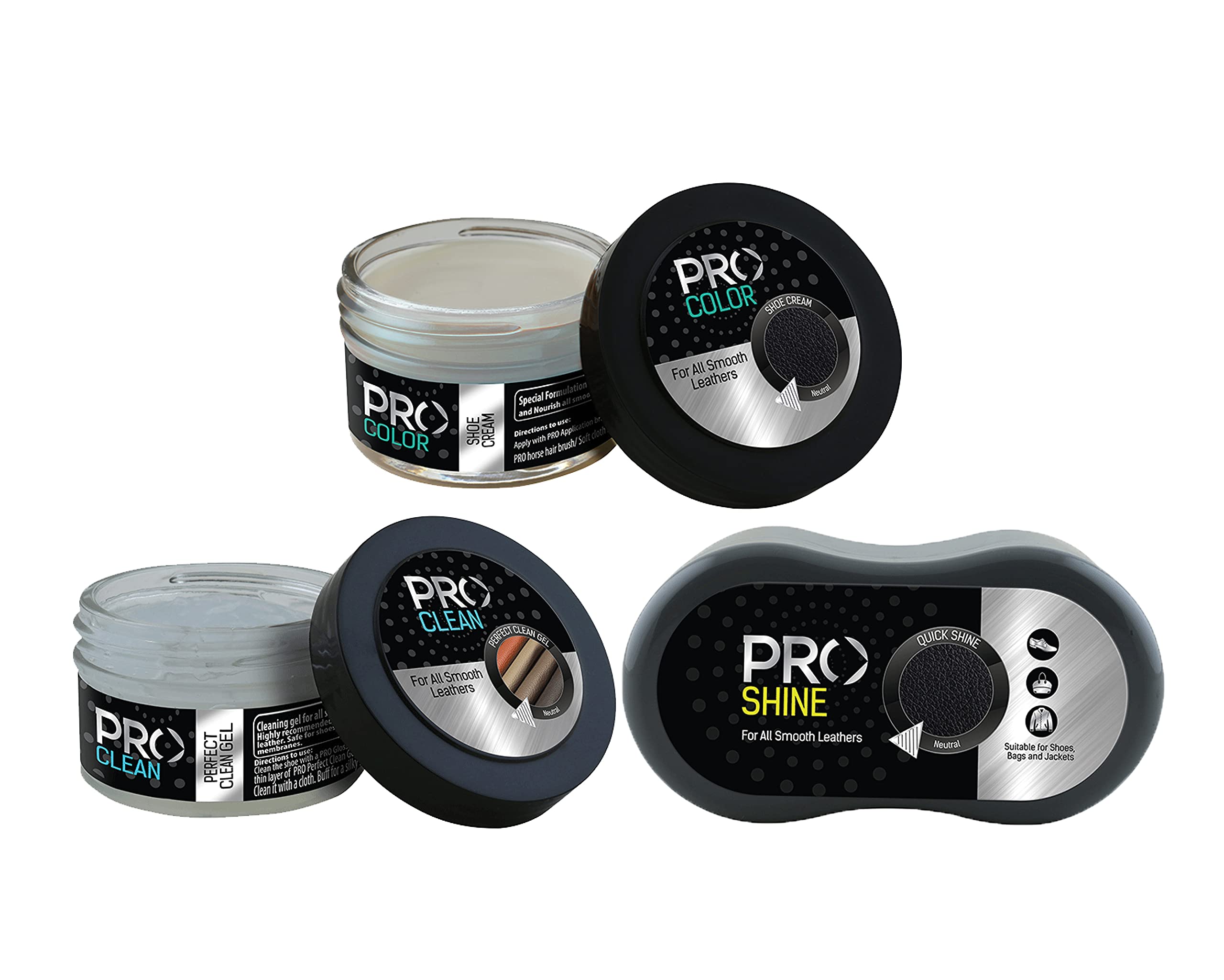 PRO Perfect Shoe Care Combo Shoe Care Kit I Shoe Cream Neutral and Shoe Cleaning Gel Neutral 50 ML Each with Natural Carnauba Wax and Bees WaxI Leather Shoe Shining Sponge Neutral Shoe Shiner (B098B2W95D) Amazon Price History, Amazon Price Tracker