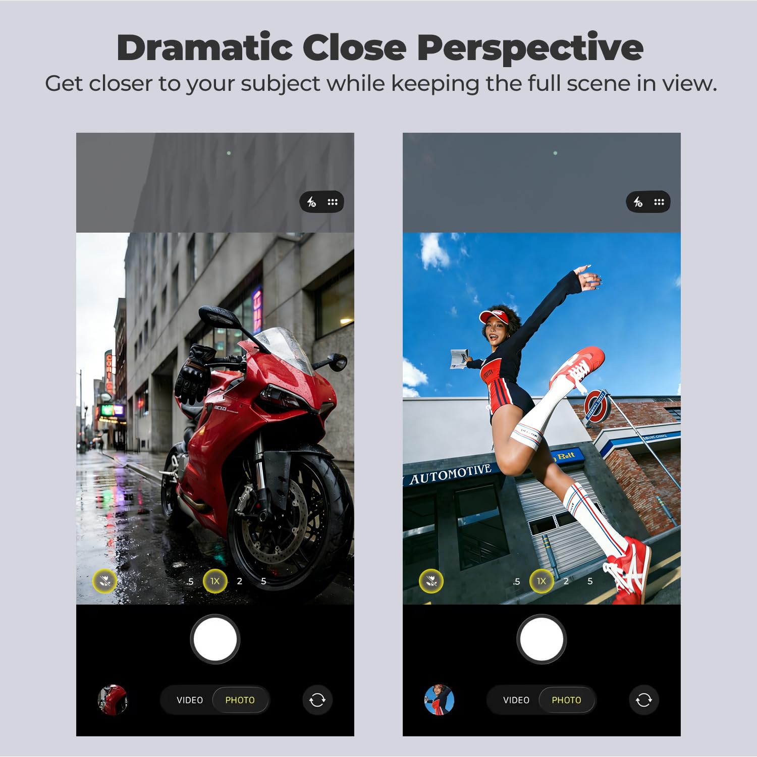 Freewell Objectif Grand Angle 16mm pour iPhone & Samsung - 105° FOV, Close Focus 0.5m - Parfait pour Paysages, Architecture