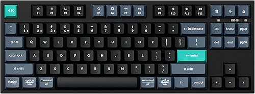 Keychron Teclado Bluetooth inalámbrico B33 de 2,4 GHz escritura silenciosa 80% TKL Layout Launcher Soporte Ángulo ergonómico Compatible para Mac