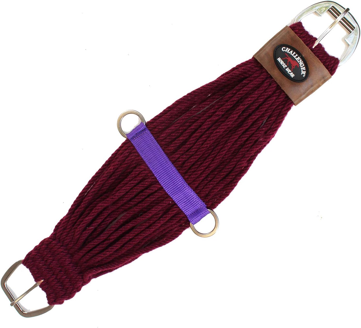 Horse 34" Western 27 Strand Double Weave Purple Mohair Roper Cinch 97RT07PR-34
