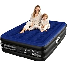 Maeytau Air Mattress Full with Built in Pump, 18-Inch Raised Inflatable Bed