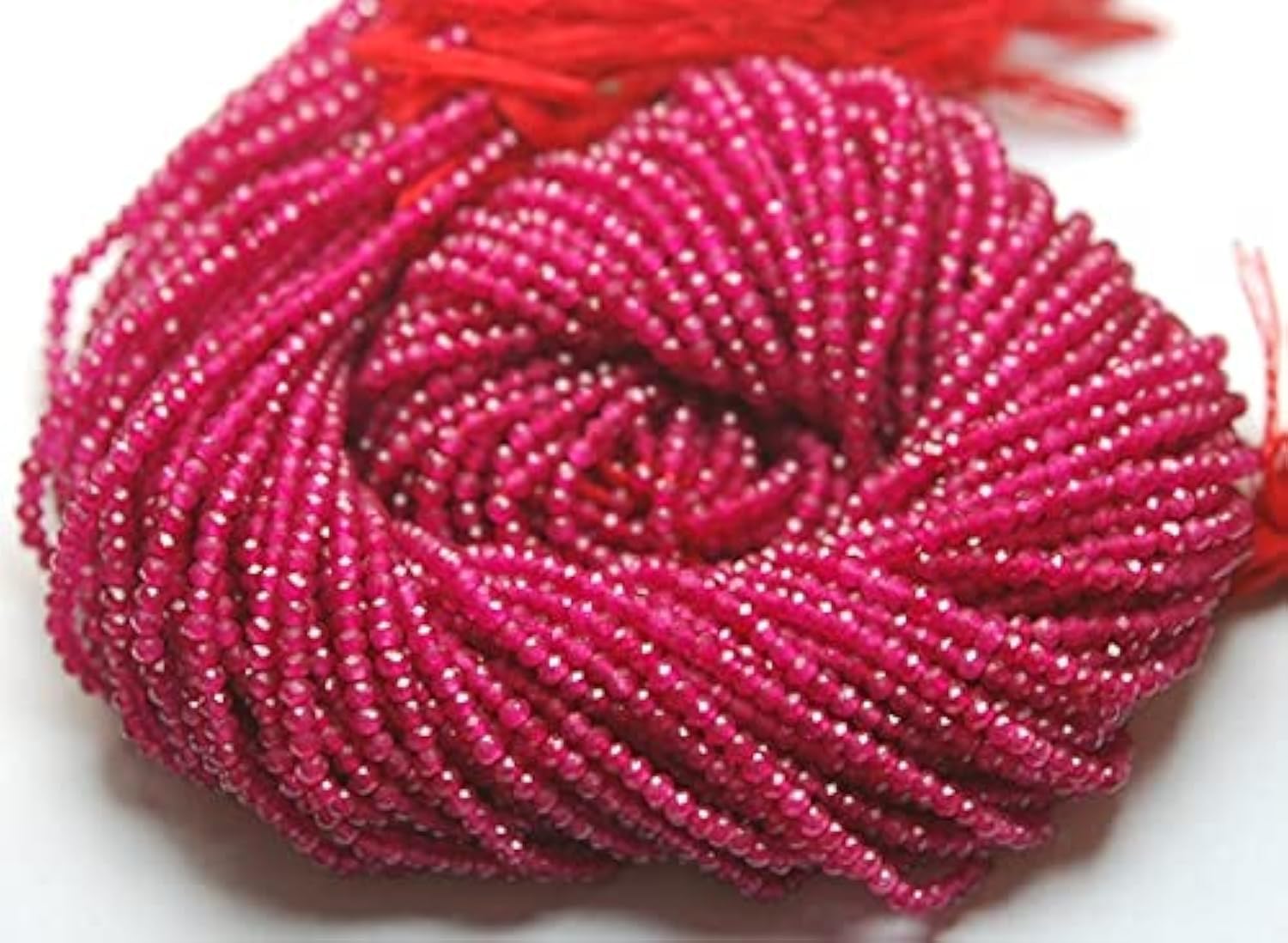 Calcédoine rose naturelle 3mm, perles micro facettées pour création de bijoux bohèmes